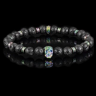 Foto 5 | Foto 5 | Brazalete Crisol Con Calavera De Acero Inoxidable Chapado En Iridiscente - Venta Internacional.