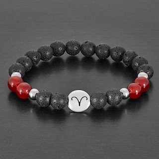 Foto 3 | Foto 3 | Pulsera West Coast Jewelry Para Hombre, Ágata Del Zodiaco Aries, Piedra De Lava - Venta Internacional.