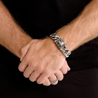 Foto 5 | Foto 5 | Pulsera West Coast Jewelry Crucible De Acero Para Hombre, 20 Mm - Venta Internacional.