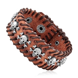 Foto 1 | Foto 1 | Pulsera West Coast Jewelry De Cuero Genuino Para Hombre - Venta Internacional.