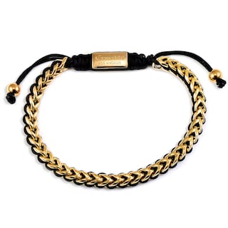 Foto 1 | Foto 1 | Brazalete Crucible Con Cadena Franco De Acero Inoxidable Chapado En Oro - Venta Internacional.