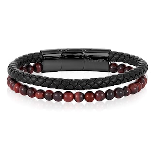 Foto 1 | Foto 1 | Pulsera West Coast Jewelry Crisol Con Piedra Ojo De Tigre Roja - Venta Internacional.