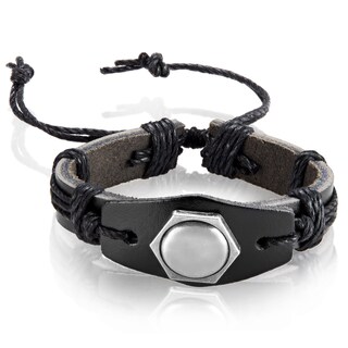 Foto 1 | Foto 1 | Pulsera West Coast Jewelry De Cuero Negro Para Hombre - Venta Internacional.