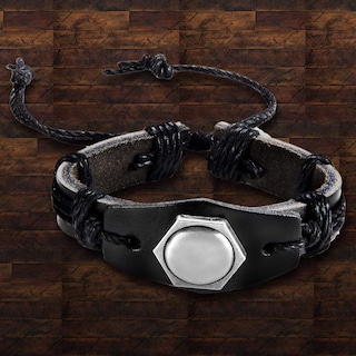 Foto 2 | Foto 2 | Pulsera West Coast Jewelry De Cuero Negro Para Hombre - Venta Internacional.