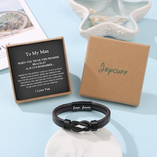 Foto 7 | Foto 7 | Pulsera Joycuff De Piel Con Nudo Para Hombre, Marido Y Novio - Venta Internacional.