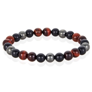 Foto 1 | Foto 1 | Pulsera West Coast Jewelry Con Piedra Ojo De Tigre Roja, Ónix Y Hematita - Venta Internacional.