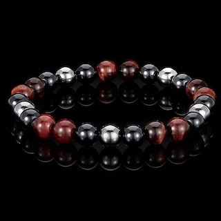 Foto 4 | Foto 4 | Pulsera West Coast Jewelry Con Piedra Ojo De Tigre Roja, Ónix Y Hematita - Venta Internacional.