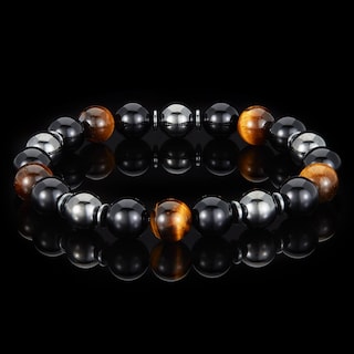Foto 4 | Foto 4 | Pulsera West Coast Jewelry Ojo De Tigre, Ónix, Hematita, 10 Mm - Venta Internacional.