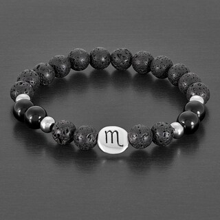 Foto 3 | Foto 3 | Pulsera West Coast Jewelry Para Hombre Con Ágata Y Lava Del Zodiaco Escorpio - Venta Internacional.