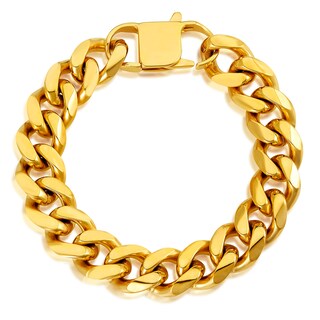 Foto 1 | Foto 1 | Pulsera West Coast Jewelry Crucible De Acero Chapado En Oro De 14 Mm - Venta Internacional.