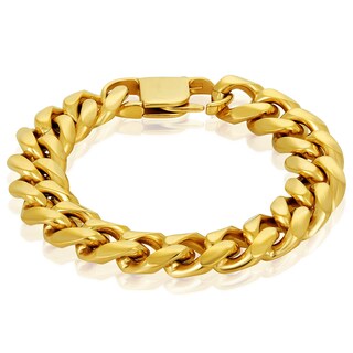 Foto 2 | Foto 2 | Pulsera West Coast Jewelry Crucible De Acero Chapado En Oro De 14 Mm - Venta Internacional.