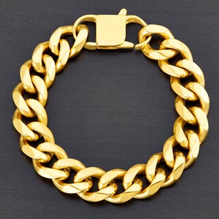 Foto 3 | Foto 3 | Pulsera West Coast Jewelry Crucible De Acero Chapado En Oro De 14 Mm - Venta Internacional.