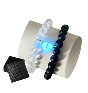 Foto 1 | Foto 1 | 2 Pulsera De Parejas Imán Brilla Regalo Para Mujeres Hombres