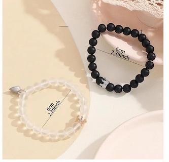 Foto 3 | Foto 3 | 2 Pulsera De Parejas Imán Brilla Regalo Para Mujeres Hombres