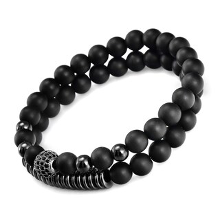 Foto 4 | Foto 4 | Juego De Pulseras West Coast Jewelry Con Piedra De Ágata, Hematita Y Plomizo - Venta Internacional.