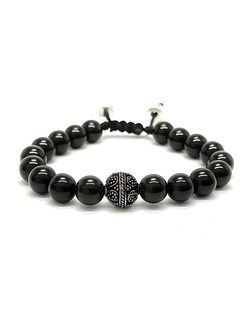 Foto 1 | Foto 1 | Pulsera Caos, Colección Baalam, Piedra Semipreciosa Onix , Charm Black De Acero