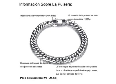 Foto 2 | Foto 2 | Elegante Pulsera Xtellar Para Hombre En Acero Inoxidable De 6mm - 8mm