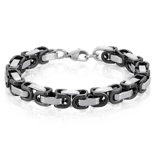 Foto 1 | Foto 1 | Pulsera Invicta De Acero Inoxidable Bizantino Plateado Y Negro - Venta Internacional.