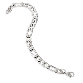 Foto 3 | Foto 3 | Pulsera Invicta Silver Figaro Para Hombre De Acero Inoxidable 8.75 Pulgadas - Venta Internacional.