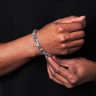 Foto 2 | Foto 2 | Pulsera Invicta Silver De Acero Inoxidable Bizantina De 8 Mm Para Hombre - Venta Internacional.