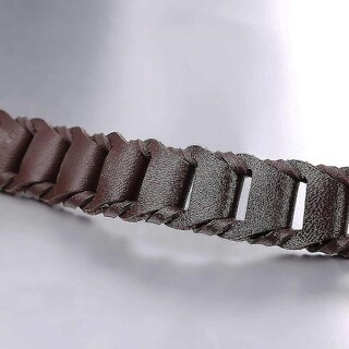 Foto 2 | Foto 2 | Pulsera U7 De Piel Sintética Trenzada Para Unisex Color Marrón - Venta Internacional.