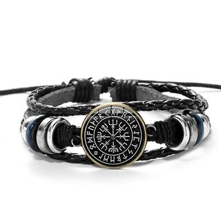 Foto 2 | Foto 2 | Pulseras Huoguo Pulseras Casuales De Cuero Trenzado Para Hombre - Venta Internacional.