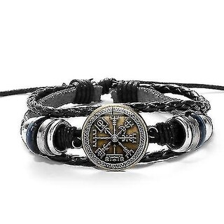 Foto 3 | Foto 3 | Pulseras Huoguo Pulseras Casuales De Cuero Trenzado Para Hombre - Venta Internacional.