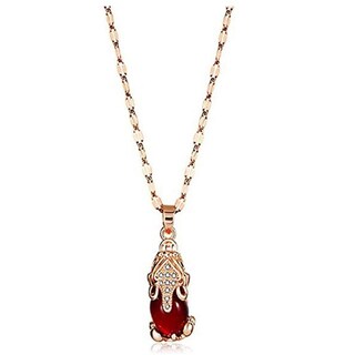 Foto 1 | Foto 1 | Collar Huoguo Acero Y Titanio Ágata Roja Con Microincrustaciones Para Mujer - Venta Internacional.