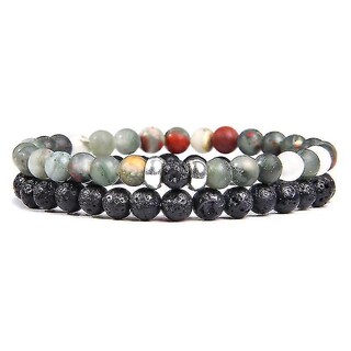 Foto 1 | Foto 1 | Pulseras Huoguo Cuentas De Piedra Para Parejas De Madera 23 Cm - Venta Internacional.