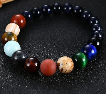 Foto 3 | Foto 3 | Pulsera Huoguo Con Forma De Ocho Planetas Piedra Natural 10 Mm Color Azul - Venta Internacional.