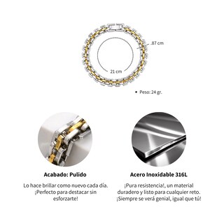 Foto 5 | Foto 5 | Pulsera Chulada Barroco Urbano De Acero Inoxidable Hipoalergénico