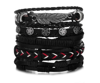 Foto 3 | Foto 3 | ''pulsera Ajustable Vintage Cuero Brazalete Multicapa kit 26pc ''