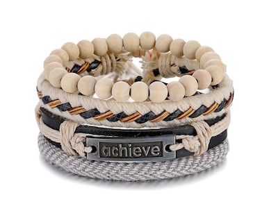 Foto 4 | Foto 4 | ''pulsera Ajustable Vintage Cuero Brazalete Multicapa kit 26pc ''