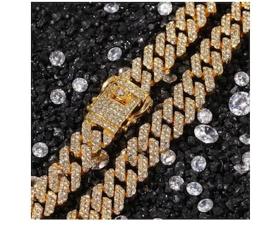 Foto 2 | Foto 2 | Cadena y Brazalete Cubana Wünd Dorados de Hip Hop para Hombre