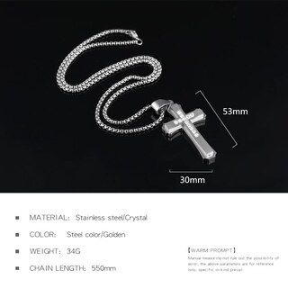 Foto 3 | Foto 3 | Colgante Olevs Con Forma De Cruz De Plata Y Diamante Para Mujer/hombre - Venta Internacional.