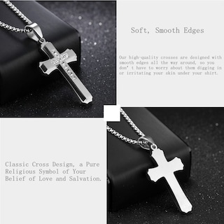 Foto 5 | Foto 5 | Colgante Olevs Con Forma De Cruz De Plata Y Diamante Para Mujer/hombre - Venta Internacional.