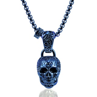 Foto 2 | Foto 2 | Collar Crisol De Acero Chapado En Azul Envejecido Y Pulido - Venta Internacional.