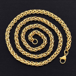 Foto 3 | Foto 3 | Collar Invicta Jewelry Spiga Cadena De Trigo Chapada En Oro De 24 Pulgadas - Venta Internacional.