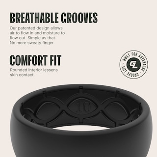 Foto 3 | Foto 3 | Anillo De Boda De Silicona Groove Life Solid Negro/negro, Talla 12 - Venta Internacional.