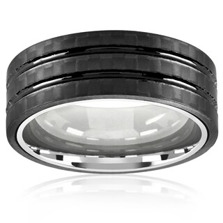 Foto 2 | Foto 2 | Anillo West Coast Jewelry De Acero Inoxidable Y Fibra De Carbono De 8 Mm - Venta Internacional.