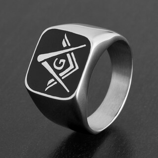 Foto 4 | Foto 4 | Anillo West Coast Jewelry Masonic Shield De Acero Bicolor De 15 Mm - Venta Internacional.