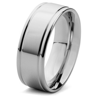 Foto 1 | Foto 1 | Anillo West Coast Jewelry De Acero Inoxidable Con Borde Acanalado Para Hombre - Venta Internacional.