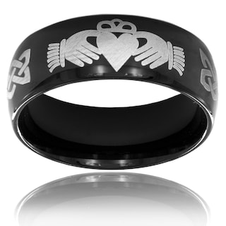 Foto 4 | Foto 4 | Anillo West Coast Jewelry De Acero Inoxidable Chapado En Negro De 8 Mm - Venta Internacional.