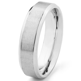 Foto 1 | Foto 1 | Anillo West Coast Jewelry, Correa Plana Cepillada De Acero Inoxidable De 6 Mm - Venta Internacional.