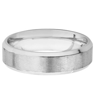 Foto 2 | Foto 2 | Anillo West Coast Jewelry, Correa Plana Cepillada De Acero Inoxidable De 6 Mm - Venta Internacional.