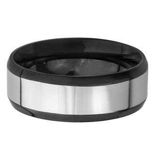 Foto 1 | Foto 1 | Anillo West Coast Jewelry De Acero Inoxidable Chapado En Negro (8 Mm) - Venta Internacional.