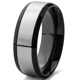 Foto 2 | Foto 2 | Anillo West Coast Jewelry De Acero Inoxidable Chapado En Negro (8 Mm) - Venta Internacional.