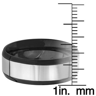 Foto 3 | Foto 3 | Anillo West Coast Jewelry De Acero Inoxidable Chapado En Negro (8 Mm) - Venta Internacional.
