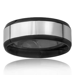Foto 4 | Foto 4 | Anillo West Coast Jewelry De Acero Inoxidable Chapado En Negro (8 Mm) - Venta Internacional.