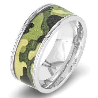 Foto 1 | Foto 1 | Anillo West Coast Jewelry De Acero Inoxidable Con Camuflaje Verde - Venta Internacional.